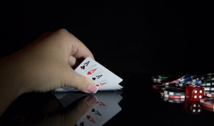 gambling cards and chips